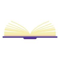 Open book icon, flat style vector