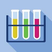 Test tube stand icon, flat style vector