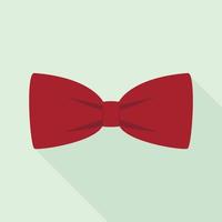 Red bow tie icon, flat style vector