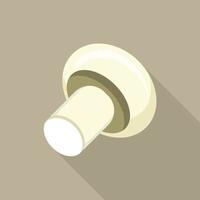 Champignon mushroom icon, flat style vector