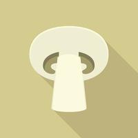 Half cutted champignon icon, flat style vector