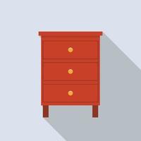 Classic drawer icon, flat style vector