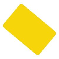 Yellow card icon, flat style vector