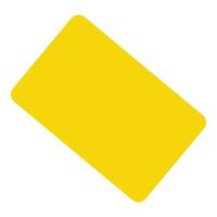 Yellow card icon, flat style vector