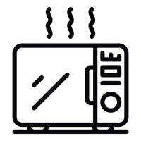 Microwave icon, outline style vector