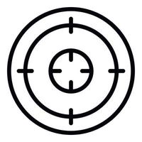 Target remarketing icon, outline style vector