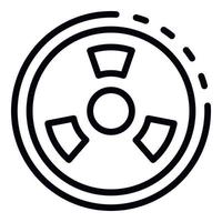 Radiation circle icon, outline style vector