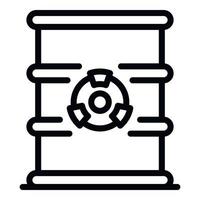 Biohazard barrel icon, outline style vector