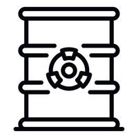 Biohazard barrel icon, outline style vector