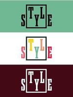 Style modern minimalist typography design vector