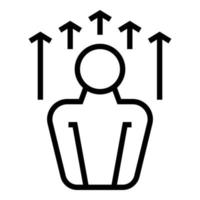Lecture speaker icon outline vector. Seminar presentation vector