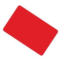 Red card icon, flat style vector