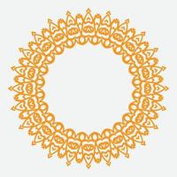 round ornament or circle frame with modern color. suitable for traditional design or vintage design vector