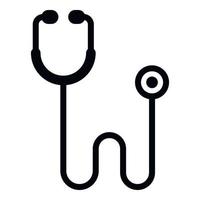 Stethoscope icon, outline style vector