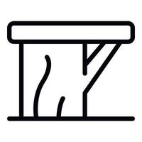 Backless bench icon, outline style vector