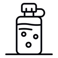 Water flask icon, outline style vector