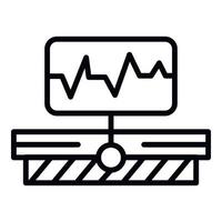 icono de línea de robot inteligente, estilo de esquema vector