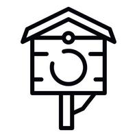 Bird house icon, outline style vector