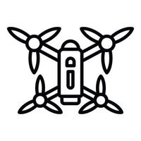 icono de drones agrícolas, estilo de contorno vector