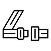 Safety belt icon, outline style vector