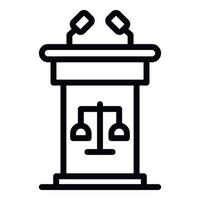 Trial stand icon, outline style vector