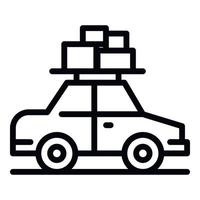 Car roof bags icon, outline style vector