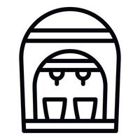 Dome coffee machine icon, outline style vector