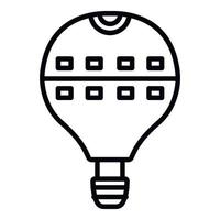 Large hot air balloon icon, outline style vector