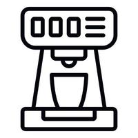 Home coffee machine icon, outline style vector