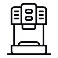 Small coffee machine icon, outline style vector