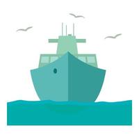 Ship icon, cartoon style vector