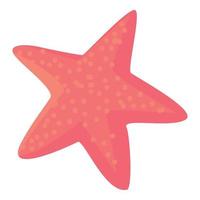 icono de estrella de mar, estilo de dibujos animados vector