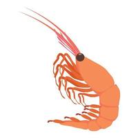 Shrimp icon, cartoon style vector