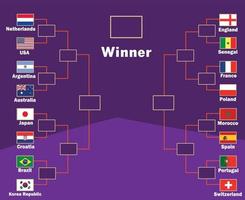 banderas países emblema con nombres símbolo diseño fútbol final vector países fútbol equipos ilustración