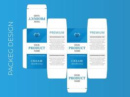 cream packaging design template vector