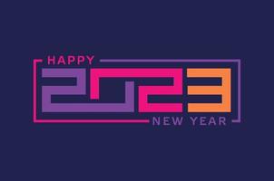 happy new year 2023 design modern geometric style vector