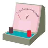 Voltmeter icon, cartoon style vector