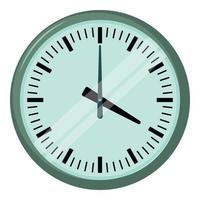 Wall clock icon, cartoon style vector