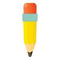 Pencil icon, cartoon style vector