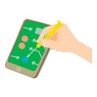 arreglar el icono del teléfono inteligente, estilo de dibujos animados vector