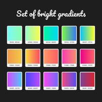 Bright gradient set. Colorful gradient background. Bright abstract background. vector