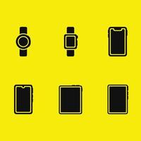 Gadget devices icons. Watch, phone, tablet. Devices mockup concept. vector