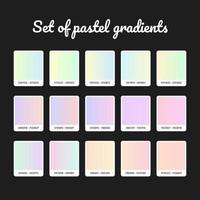 Pastel gradient set. Colorful gradient background. Pastel abstract background. vector