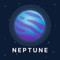 Neptune planet illustration. Astronomy planet vector. Solar system planet. vector