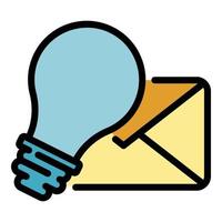 Restructuring mail idea icon color outline vector