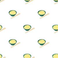 Noodles with chopsticks pattern seamless vector