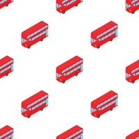 Double decker bus pattern seamless vector