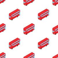 Double decker bus pattern seamless vector