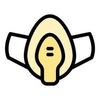 Oxygen mask icon color outline vector