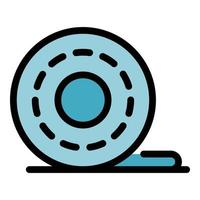 Cellophane tape roll icon color outline vector